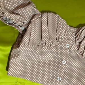 Polka dot milkmaid top